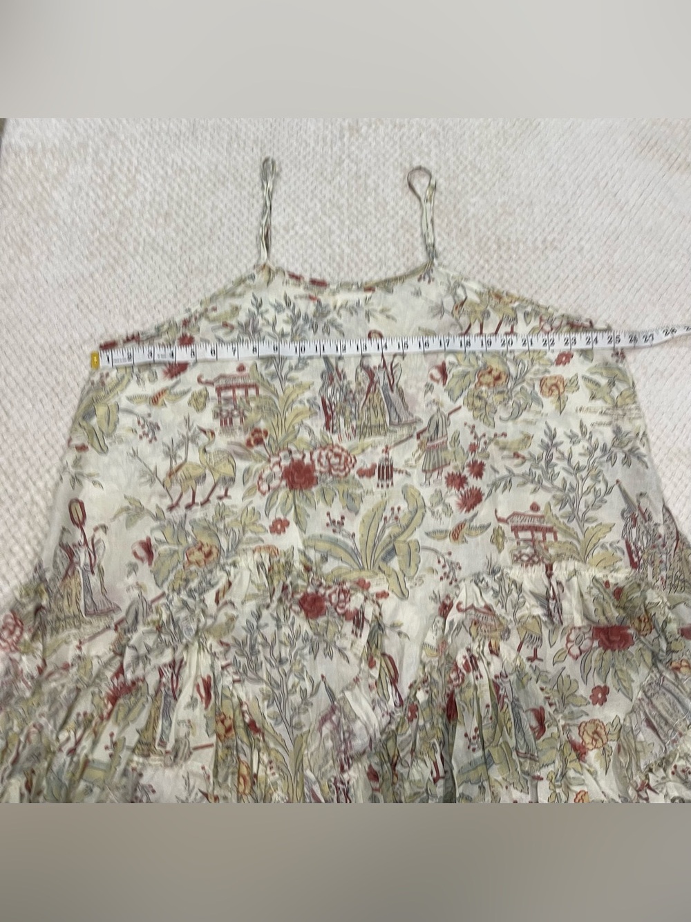 Krista Larson Lagenlook Charming/Asian Toile Slip Cami / Tunic Dress - One Size - Picture 7 of 11